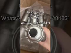 0.23 मिमी नेक-इन कैसेट गैस टिन कैन आउटडोर ब्यूटेन गैस कैन 65 * 165 मिमी